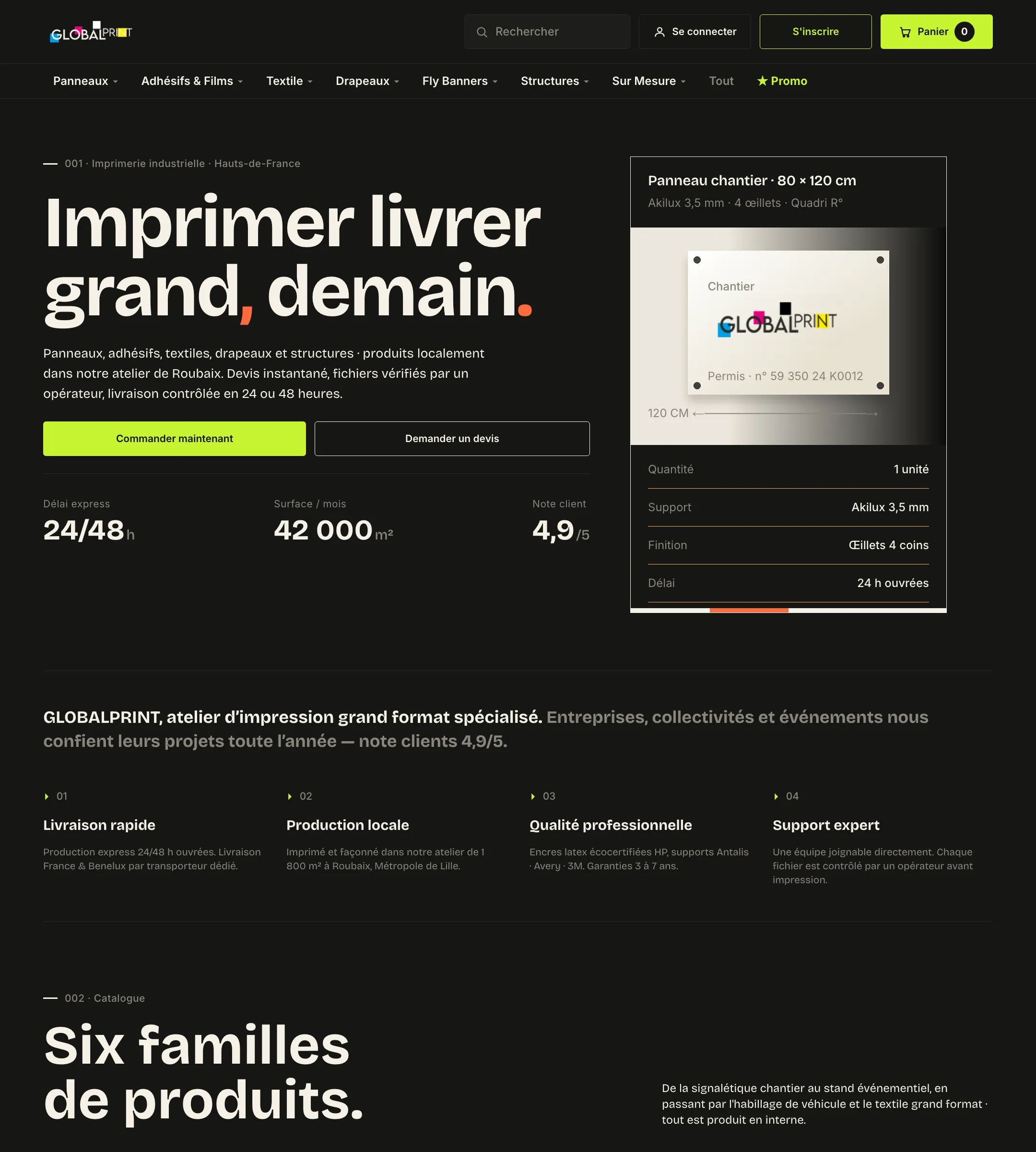 GLOBALPRINT — aperçu du site